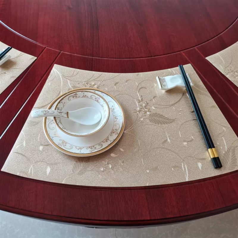速发扇形餐垫圆桌防桌垫防水垫油隔热盘碗垫P桌C欧式中式餐V垫塑