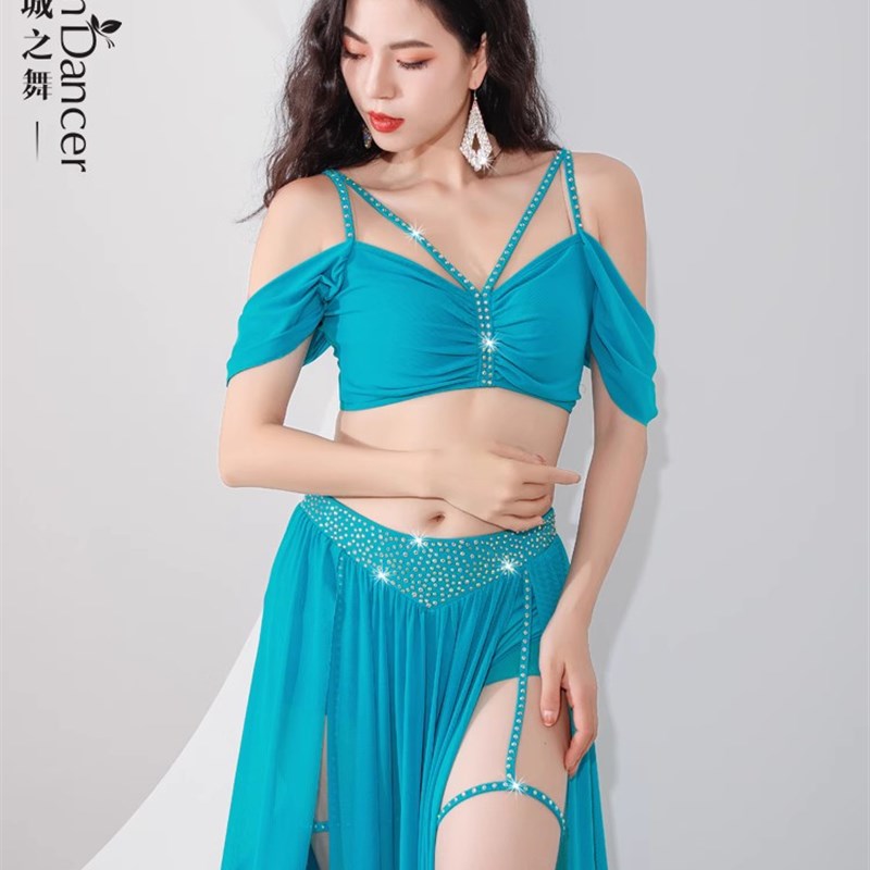 速发小众设计肚皮舞服装20季新款夏2网纱班功服套装练服