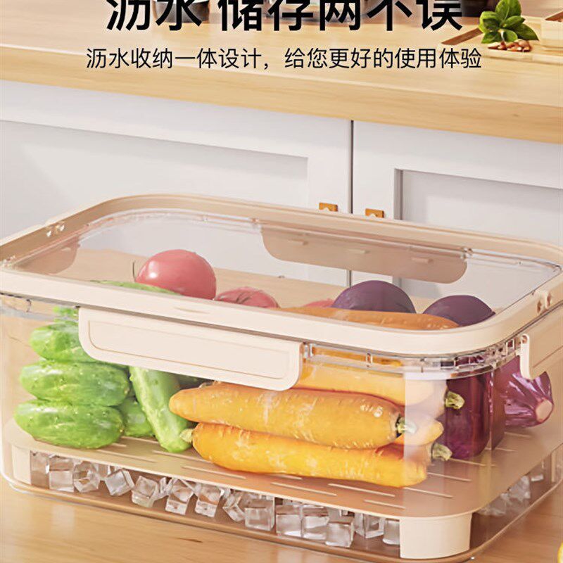 速发野餐户外手提双层保鲜移便带冰盒盒动小冰箱自当盒水果盒便携