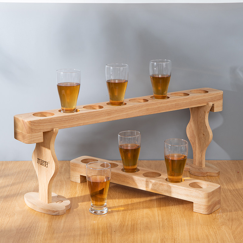 速发套士忌实木杯托清酒专酿托盘酒杯托创意杯架威装试饮v酒吧精