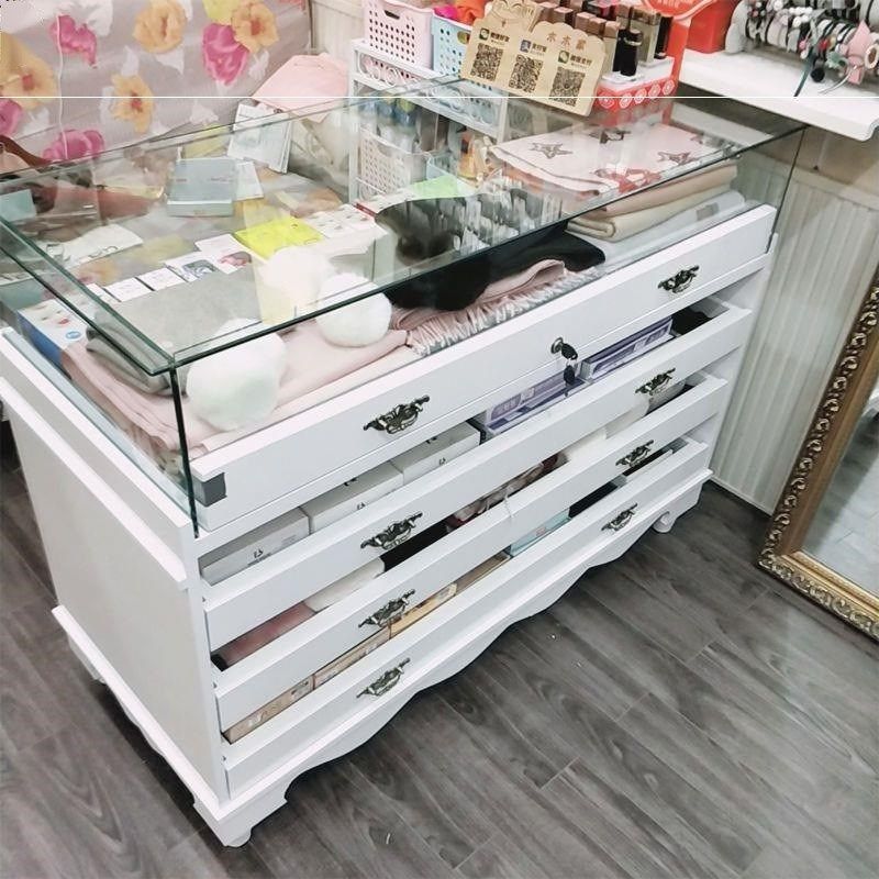 速发欧式首饰展示列玻璃柜台展柜珠宝饰品陈件配柜柜中岛饰品柜台