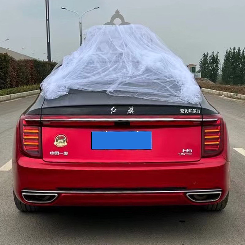 现货主婚车装饰车顶头纱皇冠车头花主车红旗h9车队花车结婚拉花头