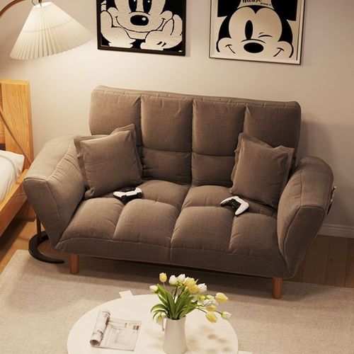 速发折双沙发实两用懒人沙发新款台多功能小户型可躺可睡床木叠人