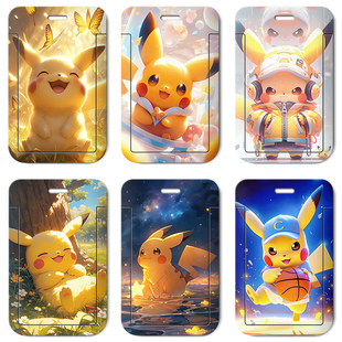 宝可梦银行卡套身份卡保护套会员卡社保卡卡通公交卡学生校园饭卡门禁证件套卡包幼儿园门卡套钥匙扣定制定做