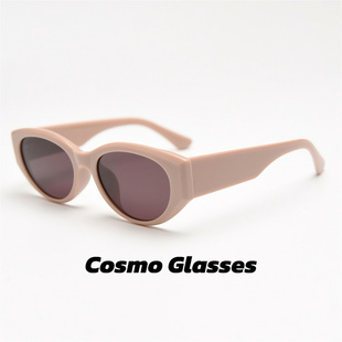 yk2简约软妹防晒偏光椭圆大框太阳眼镜男女遮阳显脸小墨镜rapper