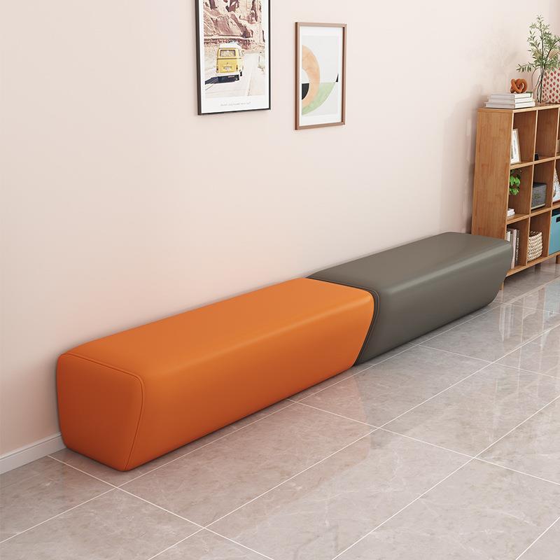 培训机构长条凳家长等候休息区接待沙发幼儿园儿童无靠背卡座商务