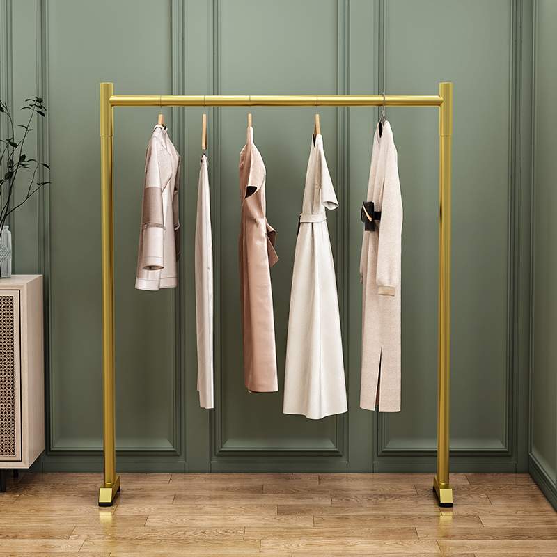 cs晾衣架室内家用小型挂衣服架落地酒店挂衣架不占地夹缝晾衣杆