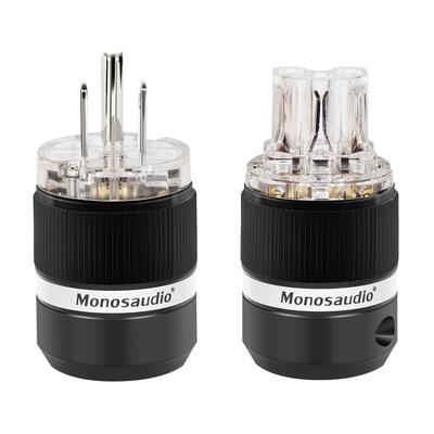 Monosaudio/慕丝纯紫铜电US美式功放音响发烧IEC连接器