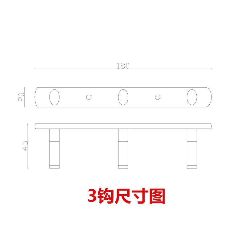 出口德国卧室衣钩浴室门后挂衣钩卫生间排钩全铜五金挂件厨房壁挂