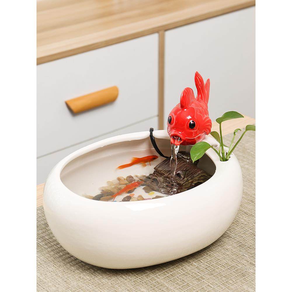 PMW陶瓷自动环循流水意桌面创客厅摆件鱼缸室内加器猫咪饮水湿机,家居饰品,流水摆件,淘宝优惠券,粉丝福利购,淘宝优惠卷