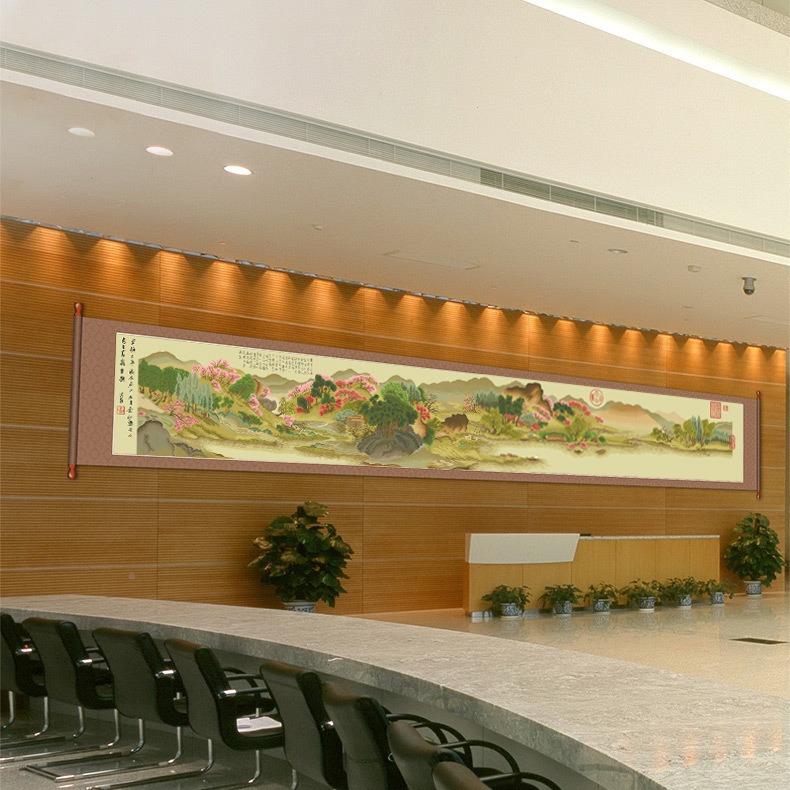 厅溪山春高晓己全景十字绣20ZFJ25新款线绣客中国名画大气端自绣