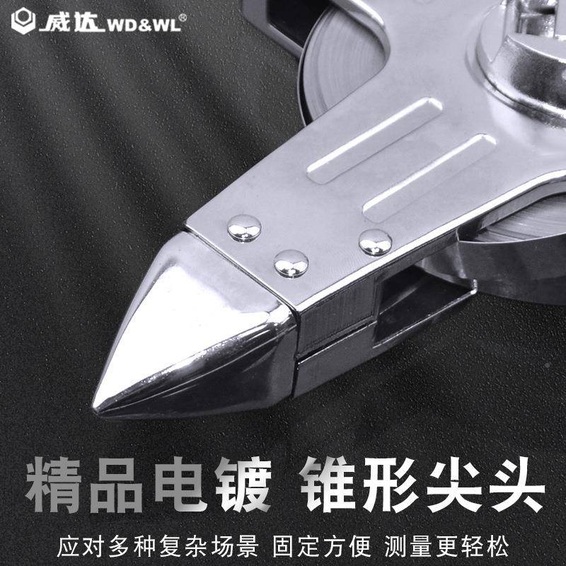 威达手1不提锈钢卷尺50米30m钢软尺高精WDA度尺00米米皮尺建筑测