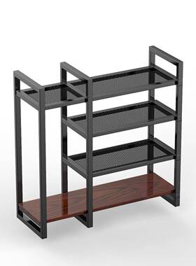 复古木墙上书一架置物实架铁艺壁挂壁字隔板客厅卧室RC98053Y墙装