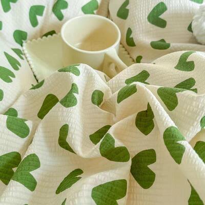 织款A类加母婴新级针棉双层纱四件套水洗UVG棉厚被套学生宿舍三件