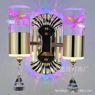现简约XKT双头花室内花式壁灯代底座发光下打光上亚克力干小夜灯