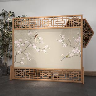 中屏风隔断客厅约可移动遮挡酒座屏店办公室大堂茶简室鸟入式户花