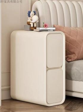 窄床极头IBL柜202木5新款小型简约现代超窄夹实收纳柜奶油风缝床