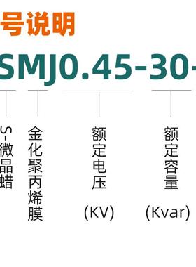 -TENKGEN天正电气BSMJNUO0.530-3自愈低压并4联电容器450V30VA显