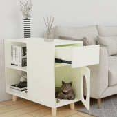 创意边几猫窝柜简约现代小型多功能卧室猫咪床边柜简易猫窝床头柜