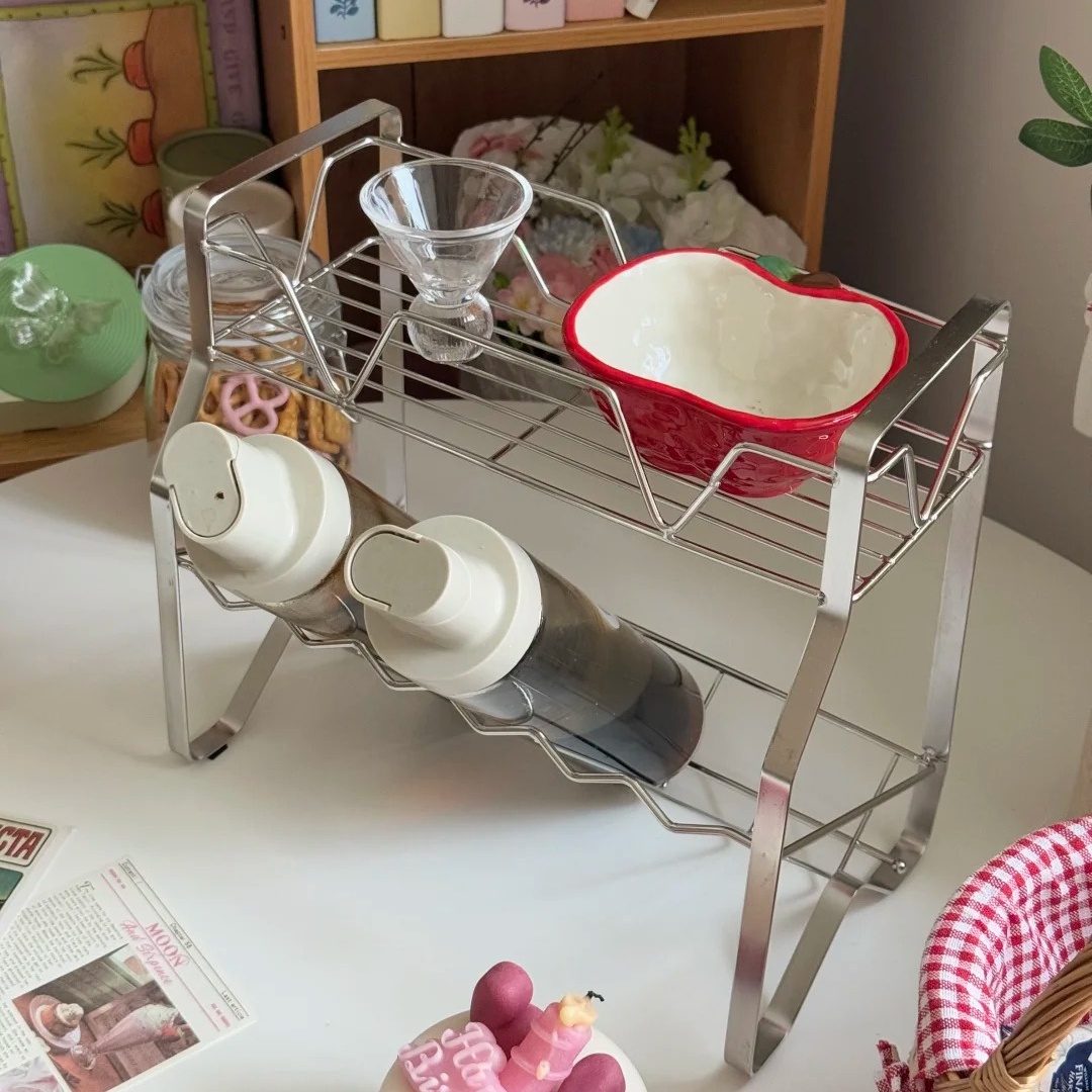 厨房桌面多功能置物架多层收纳架不锈钢调料架强承重适用多种调料