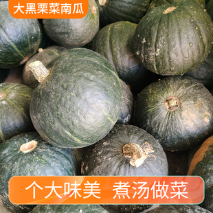 大黑栗菜南瓜煮汤做菜农家蔬菜辅食软香甜板栗南瓜非贝贝贵族窝瓜