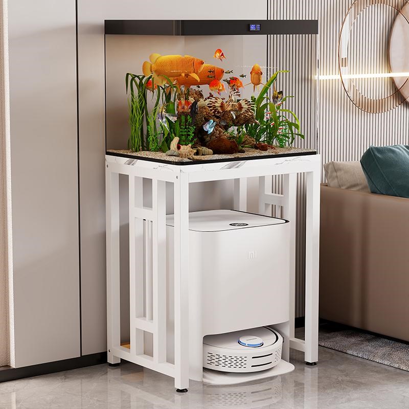 热销简易家用鱼缸架客厅扫地机器人置物架定制金属鱼缸架子水族箱