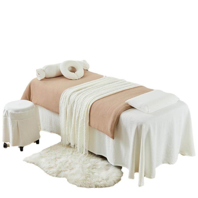 美容床罩四件套亲肤全棉针织棉高端美容院床罩床单推拿按摩床罩套