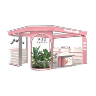 商场多径点位彩妆穿戴甲展柜定制美甲美睫陈列中岛柜烤漆框架设计