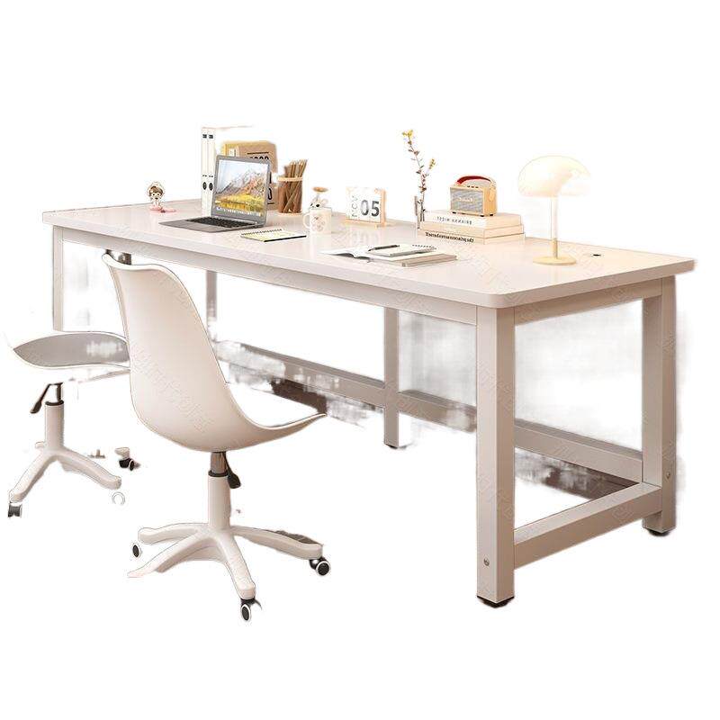 实木电脑桌家用台式书桌加厚简易双人学生学习桌办公桌桌子工作台