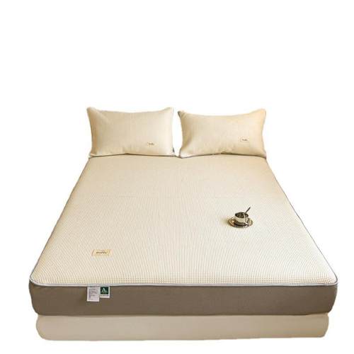 凉感华夫格冰丝席三件套夏季宿舍床笠款凉席可水洗空调软席子