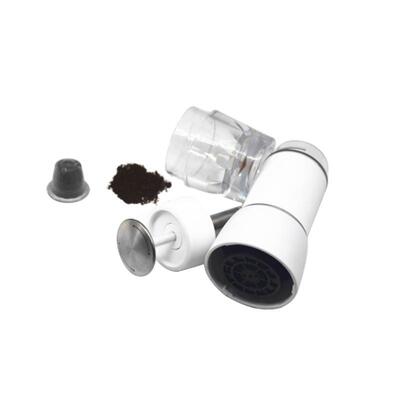 迷你手压式咖啡机8439黑白色适用于咖啡粉雀巢咖啡胶囊便于携带