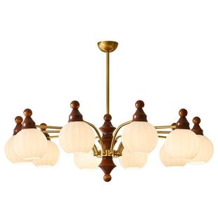 法式 餐厅书房卧室灯中山灯具 客厅灯中古风轻奢高级感吊灯复古美式