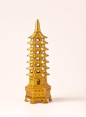 黄铜文昌塔七层文昌塔摆件办公室书桌装饰工艺品送礼厂家发