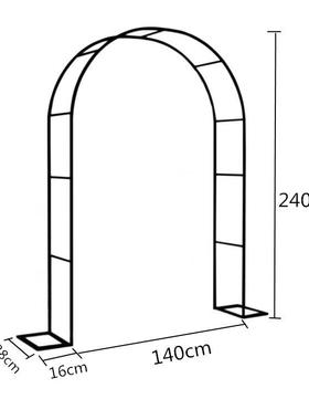 墨绿色葡萄架铁艺月季拱门花架爬藤架攀爬植物花卉支架杆底座户外