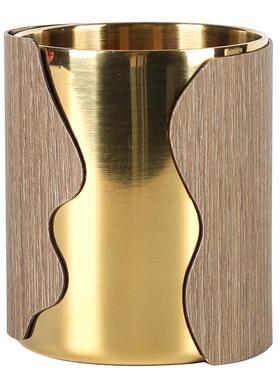 轻奢收纳笔筒托盘套装艺术仿木纹装饰品样板间书房卧室办公室摆件