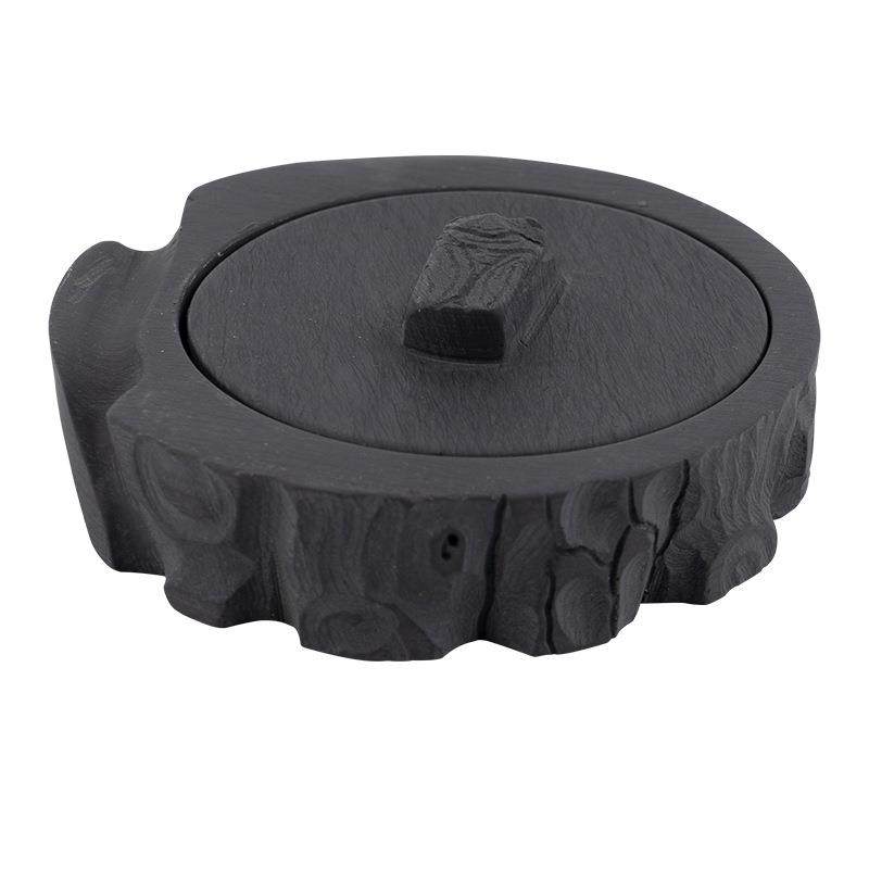 树桩歙砚砚台书法专用带盖天然墨盒墨碟墨盘墨汁墨条研磨文房四宝