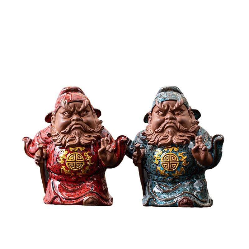 钟馗禅意摆件天师人物中式酒店别墅复古工艺品茶桌茶宠茶玩小摆件,橡塑材料及制品,工业陶瓷,淘宝优惠券,粉丝福利购,淘宝优惠卷