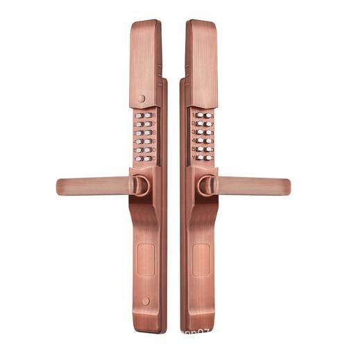 户外别墅大门双面滑盖机械密码锁庭院门花园铝艺门防水防晒密码锁