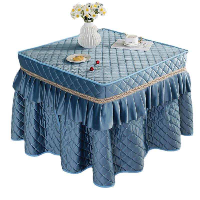 加厚双面绒烤火罩正方形家用电炉罩烤火桌罩套桌布电暖桌火炉罩子