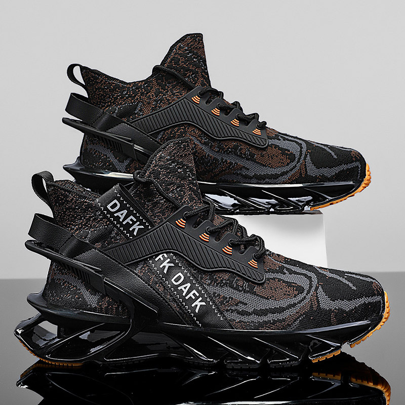 DAFK/刀锋男鞋炫酷迷彩户外休闲机甲潮鞋秋季超薄透气飞织网面鞋