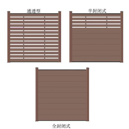 塑木围栏户外围栏护栏栅栏别墅院子围墙防腐木栅栏护栏杆木塑围挡