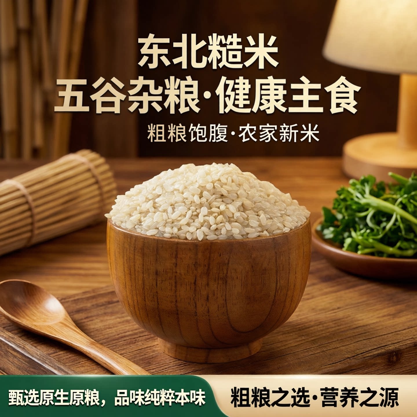 东北糙米农家自产新米健康营养五谷杂粮饭糙米饭主食粗粮饱腹粗粮