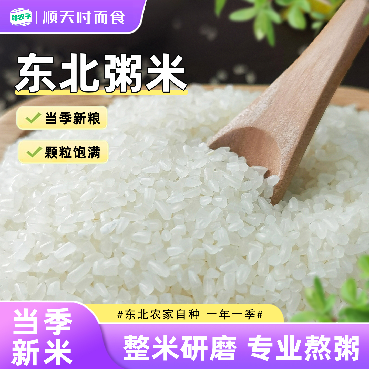 粥米新米五谷杂粮现磨东北大米碎米小粒新米营养早餐煮粥小包装
