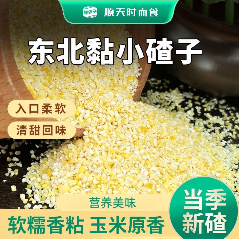 东北粘小碴子粘笨苞米碴子农家玉米糁细碎玉米粒黏玉米渣杂粮粥