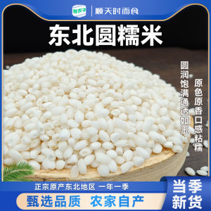 东北糯米圆粒糯米白江米包粽子糍粑大米汤圆酿酒当季新粮农家杂粮