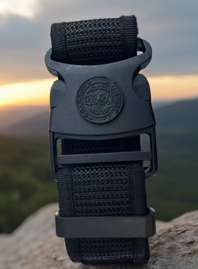 保安专用腰带卡扣执勤巡逻武装外腰带编织战术作训多功能腰带黑色