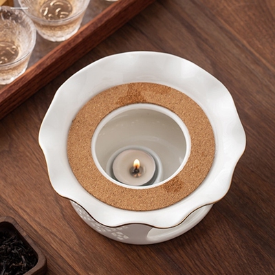 陶瓷温茶器围炉煮茶家用壶功夫茶金属垫片蜡烛加热底座茶道