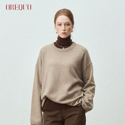 OREQUO100%山羊绒毛衣