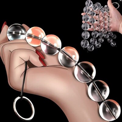 Sizes Glass Anal Beads Vaginal Balls Butt Plug Toy BDSM