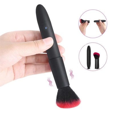 Detachable Makeup Brush 10-Mode Vibration Clit Bullet